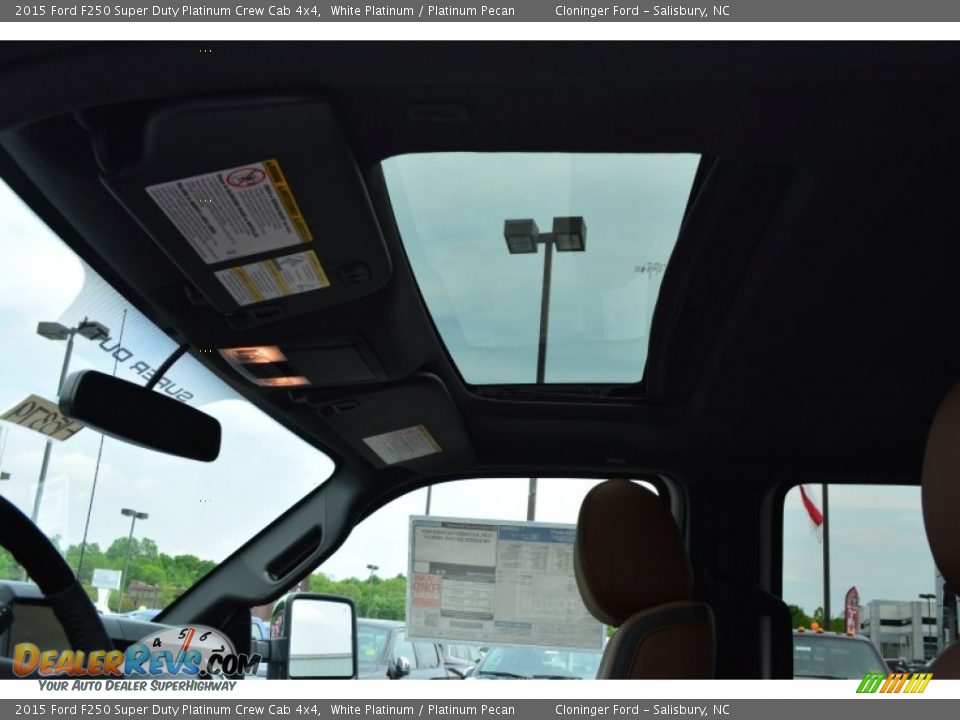 2015 Ford F250 Super Duty Platinum Crew Cab 4x4 White Platinum / Platinum Pecan Photo #14
