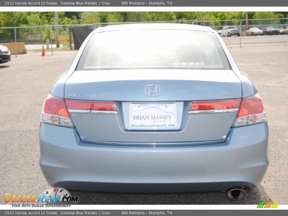2012 Honda Accord LX Sedan Celestial Blue Metallic / Gray Photo #4