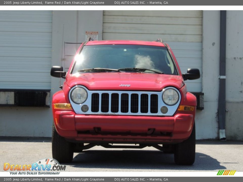 2005 Jeep Liberty Limited Flame Red / Dark Khaki/Light Graystone Photo #6