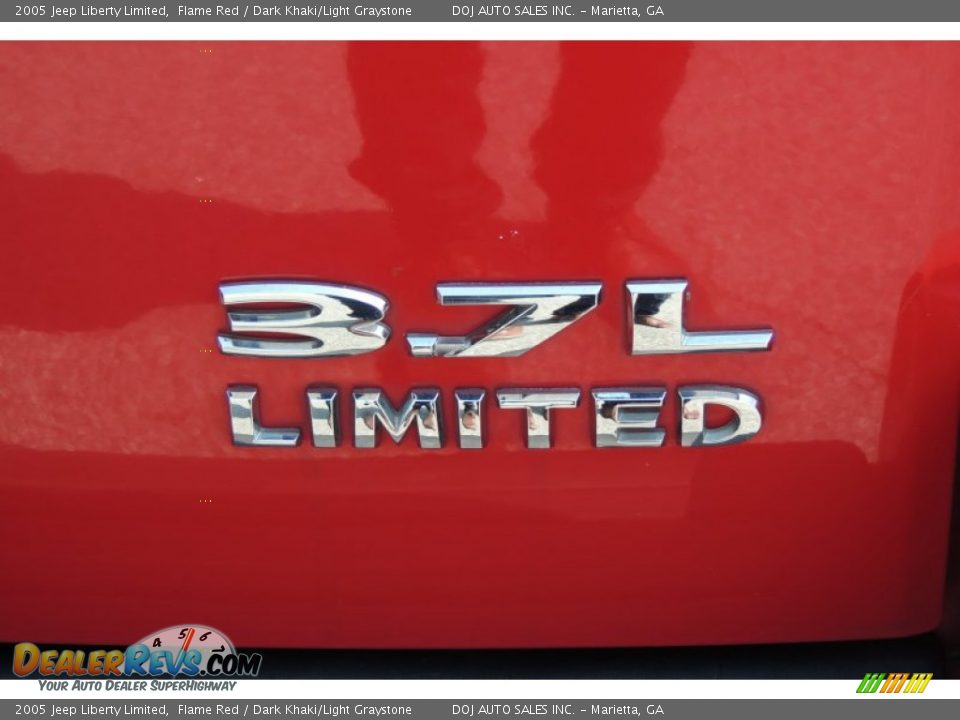 2005 Jeep Liberty Limited Flame Red / Dark Khaki/Light Graystone Photo #9