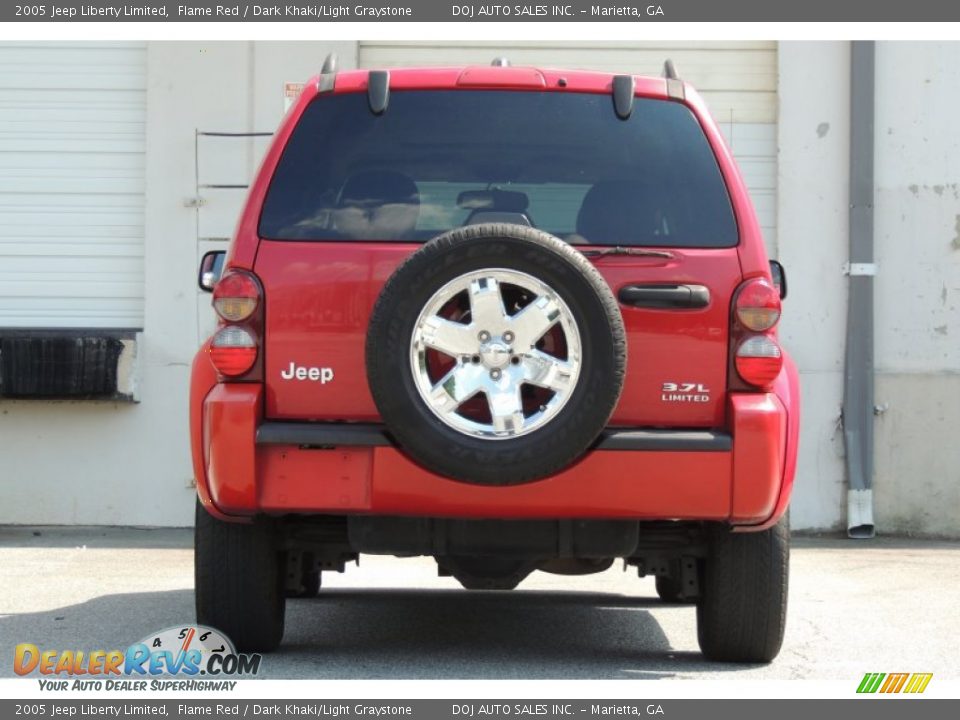 2005 Jeep Liberty Limited Flame Red / Dark Khaki/Light Graystone Photo #10