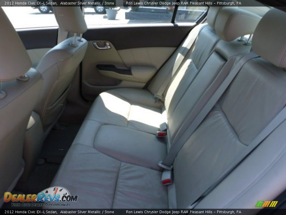 2012 Honda Civic EX-L Sedan Alabaster Silver Metallic / Stone Photo #11