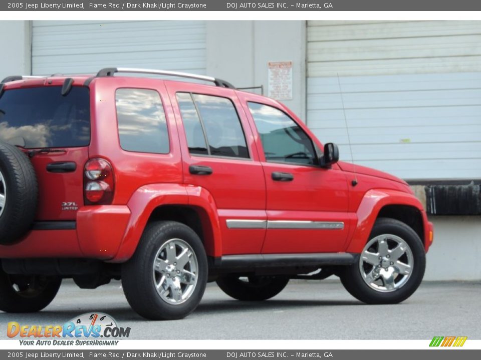 2005 Jeep Liberty Limited Flame Red / Dark Khaki/Light Graystone Photo #12