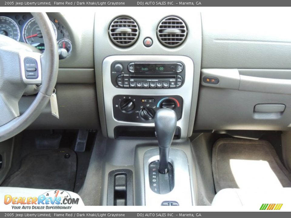 2005 Jeep Liberty Limited Flame Red / Dark Khaki/Light Graystone Photo #14