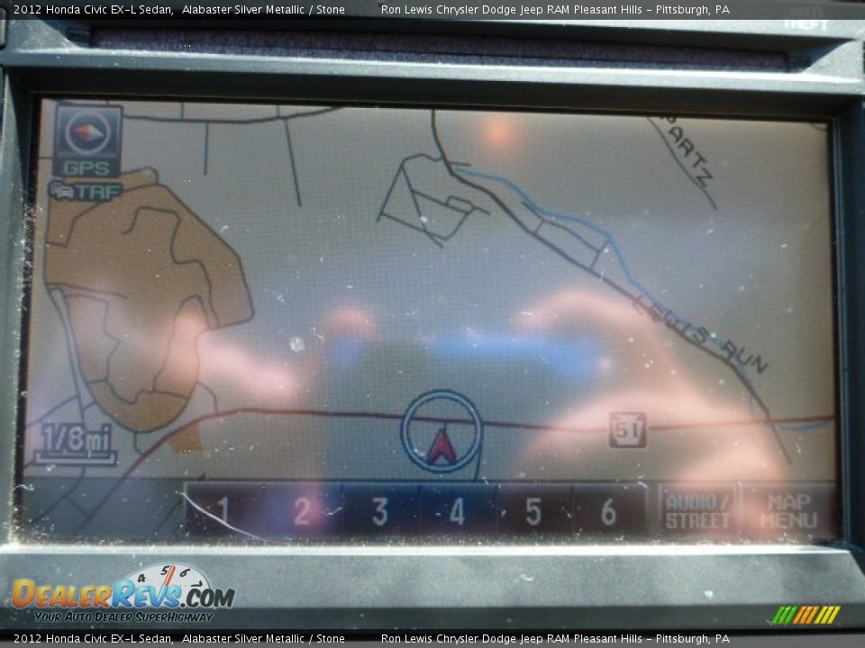 2012 Honda Civic EX-L Sedan Alabaster Silver Metallic / Stone Photo #15