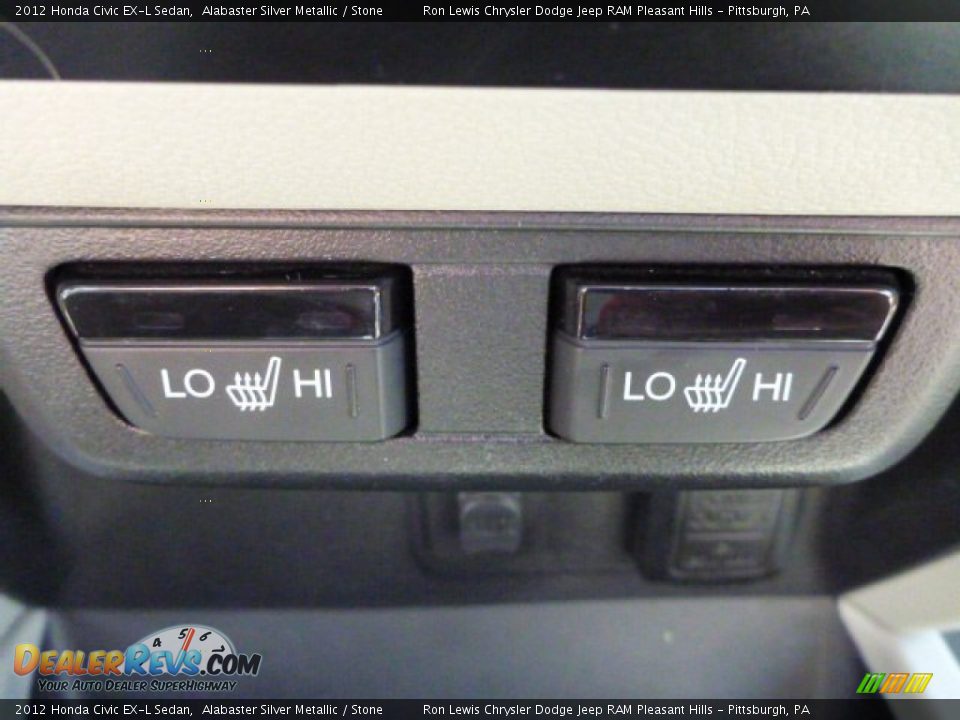 2012 Honda Civic EX-L Sedan Alabaster Silver Metallic / Stone Photo #16