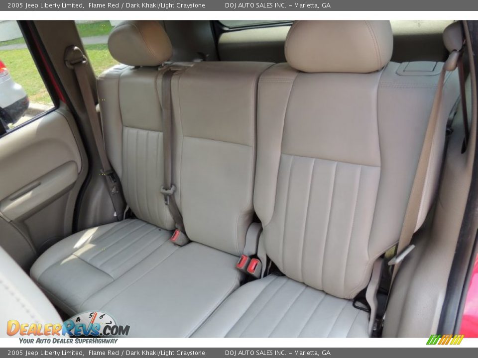 2005 Jeep Liberty Limited Flame Red / Dark Khaki/Light Graystone Photo #18