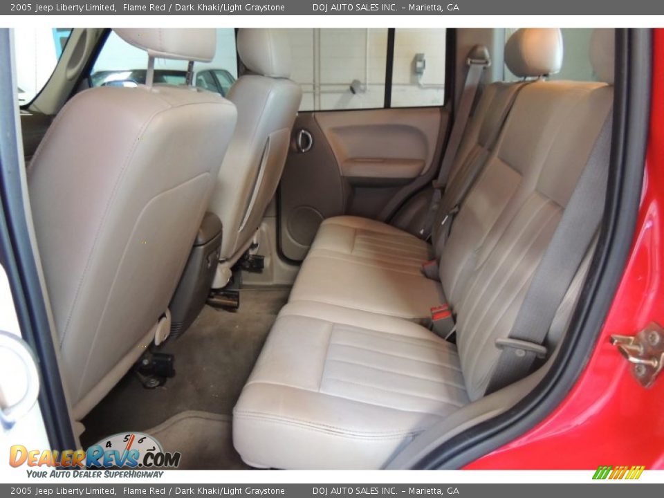 2005 Jeep Liberty Limited Flame Red / Dark Khaki/Light Graystone Photo #19