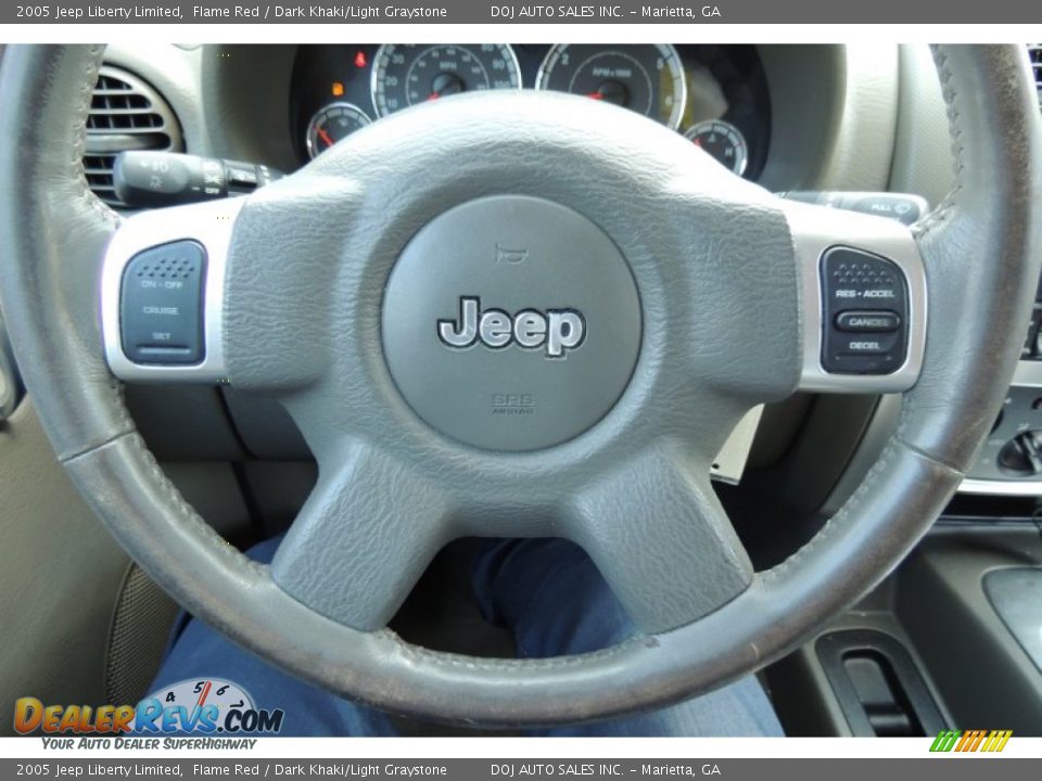 2005 Jeep Liberty Limited Flame Red / Dark Khaki/Light Graystone Photo #20