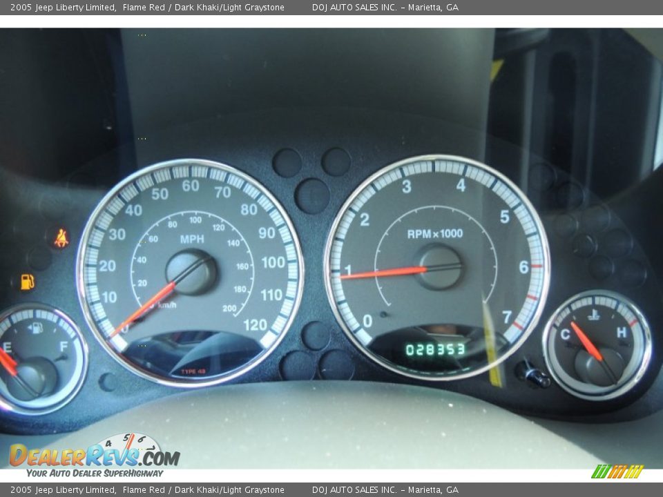 2005 Jeep Liberty Limited Flame Red / Dark Khaki/Light Graystone Photo #21