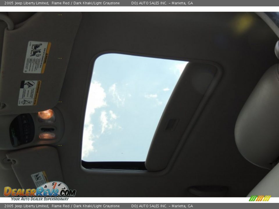 2005 Jeep Liberty Limited Flame Red / Dark Khaki/Light Graystone Photo #24