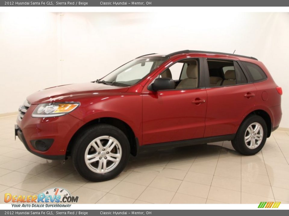 2012 Hyundai Santa Fe GLS Sierra Red / Beige Photo #3