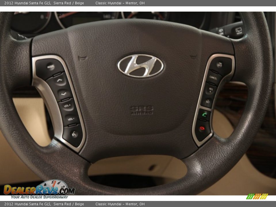 2012 Hyundai Santa Fe GLS Sierra Red / Beige Photo #6