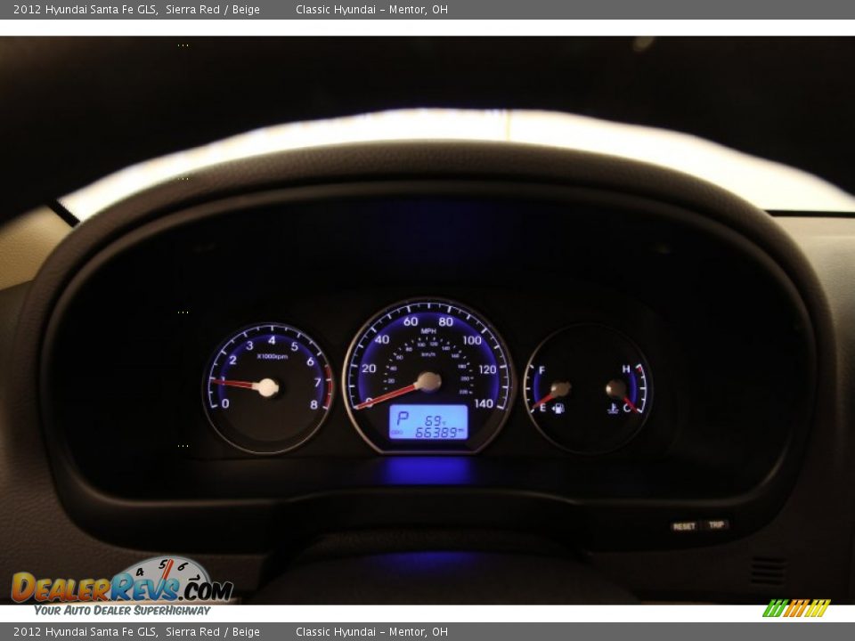 2012 Hyundai Santa Fe GLS Sierra Red / Beige Photo #7