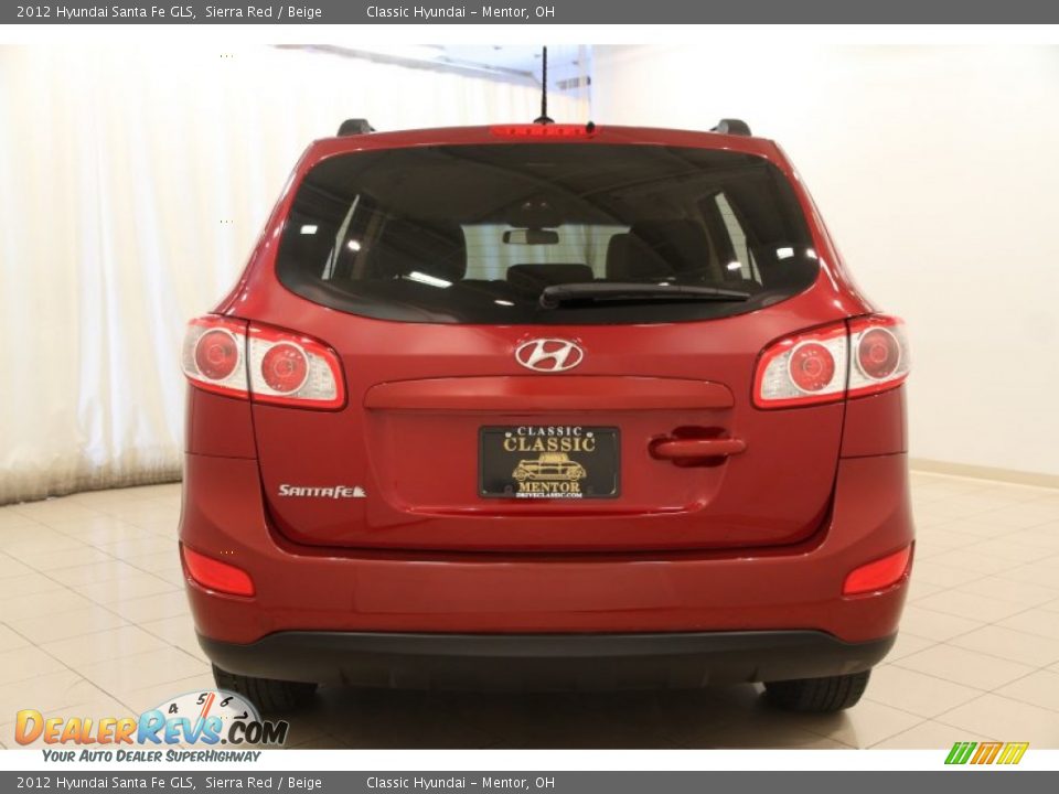 2012 Hyundai Santa Fe GLS Sierra Red / Beige Photo #13