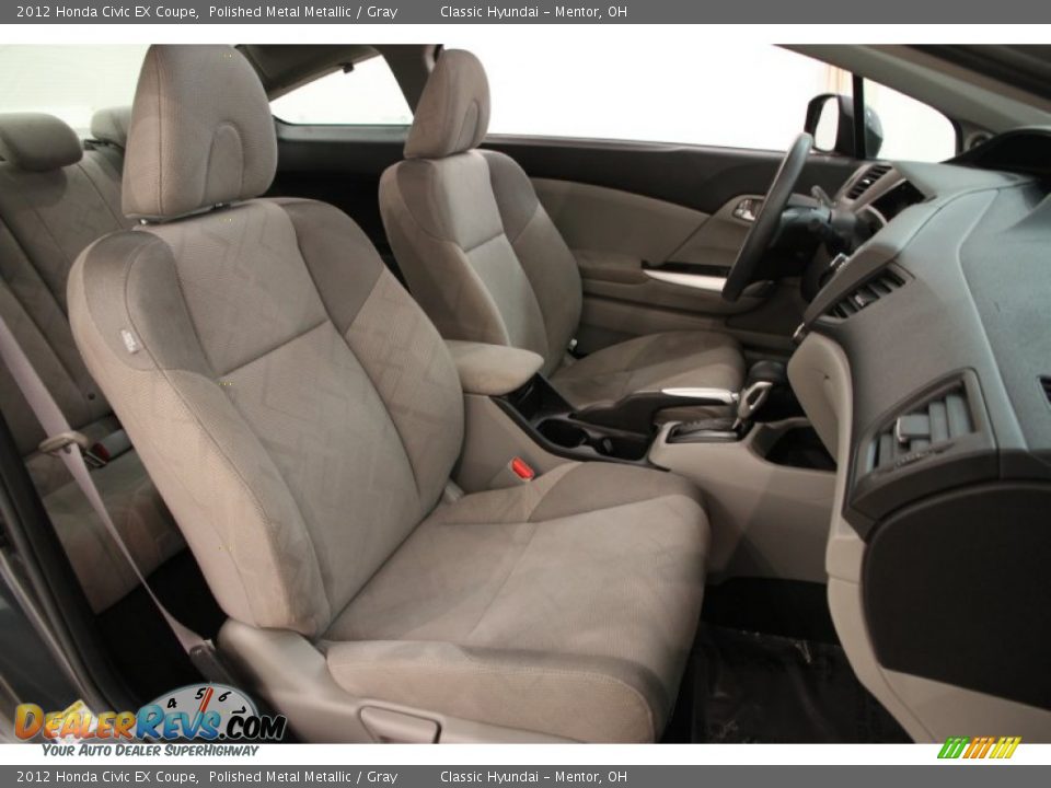 2012 Honda Civic EX Coupe Polished Metal Metallic / Gray Photo #11