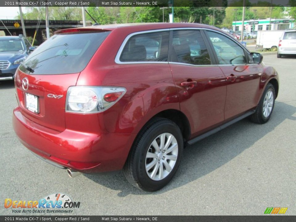 2011 Mazda CX-7 i Sport Copper Red / Sand Photo #6
