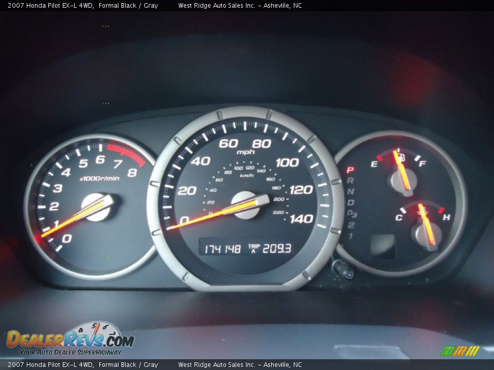 2007 Honda Pilot EX-L 4WD Formal Black / Gray Photo #23