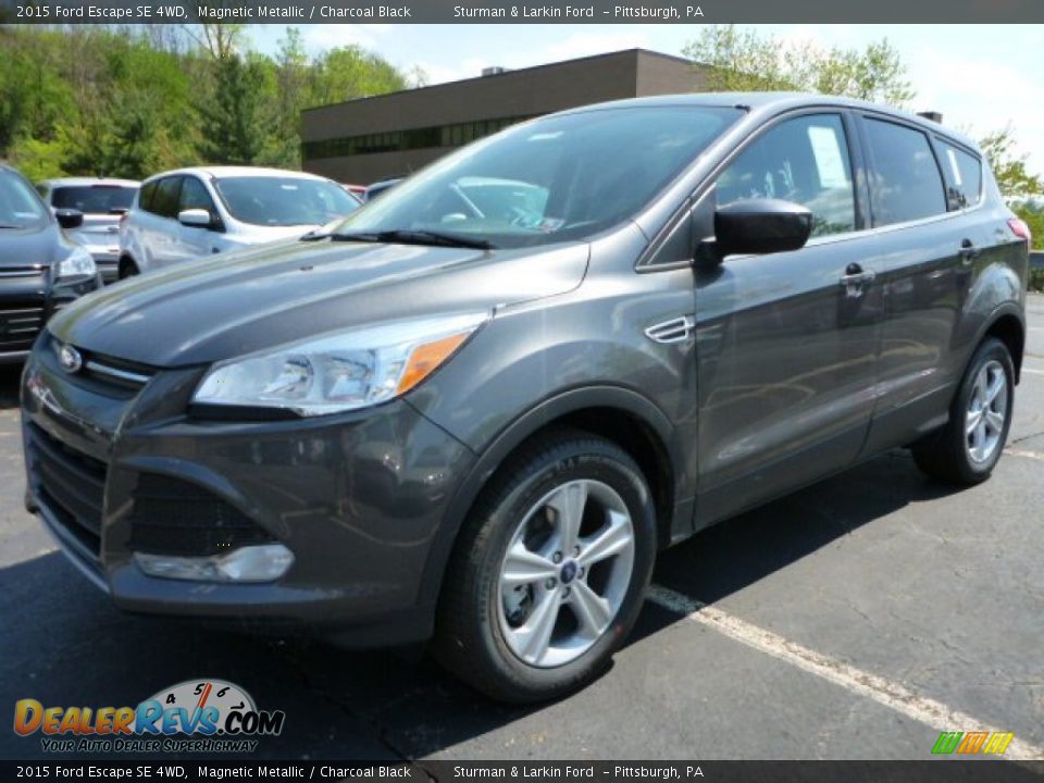 2015 Ford Escape SE 4WD Magnetic Metallic / Charcoal Black Photo #5
