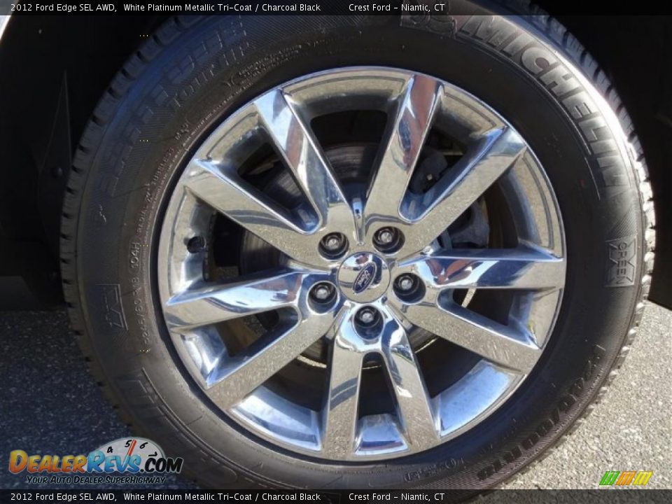 2012 Ford Edge SEL AWD White Platinum Metallic Tri-Coat / Charcoal Black Photo #8