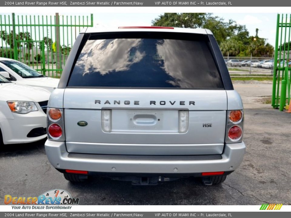 2004 Land Rover Range Rover HSE Zambezi Silver Metallic / Parchment/Navy Photo #10