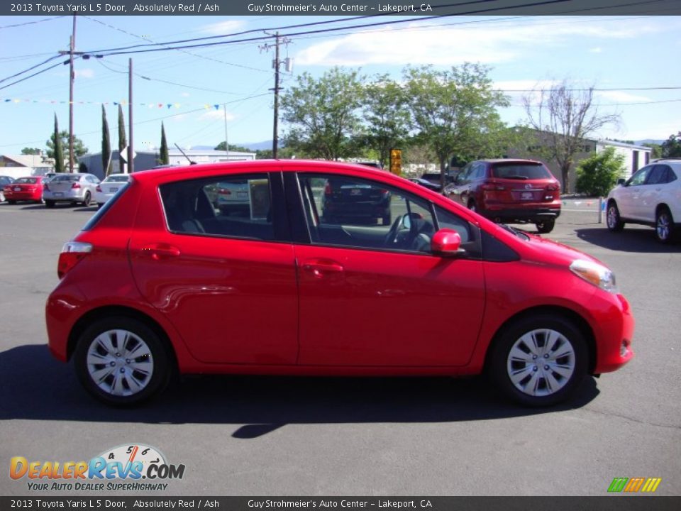 2013 Toyota Yaris L 5 Door Absolutely Red / Ash Photo #8
