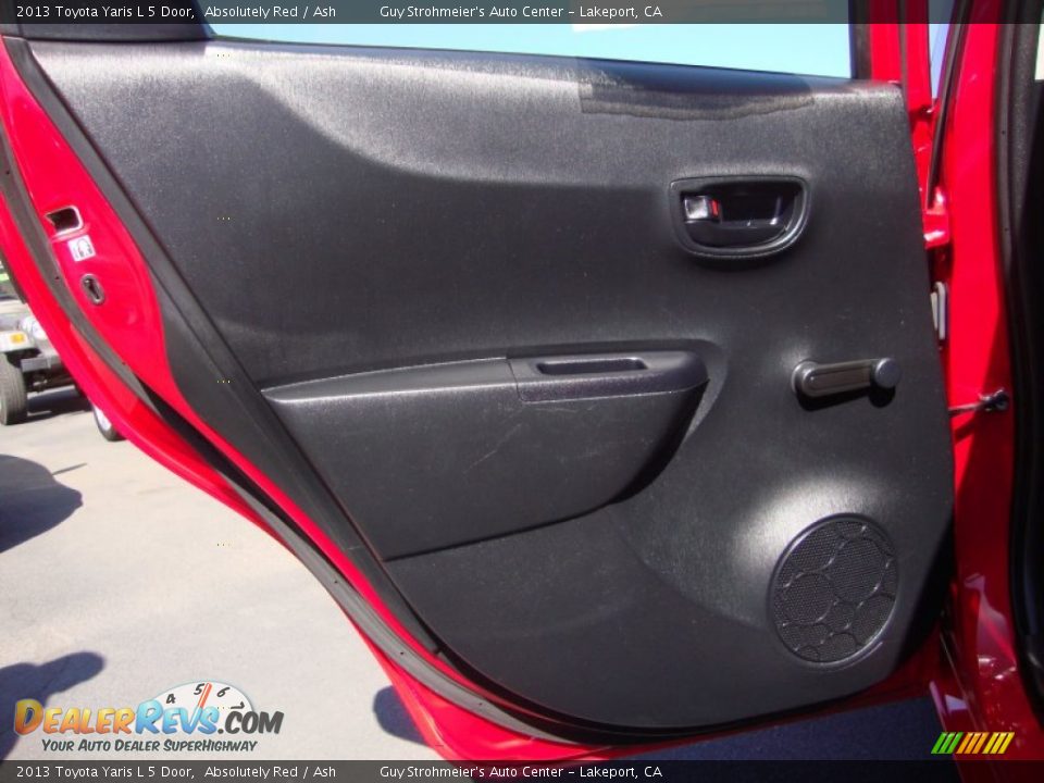 2013 Toyota Yaris L 5 Door Absolutely Red / Ash Photo #21