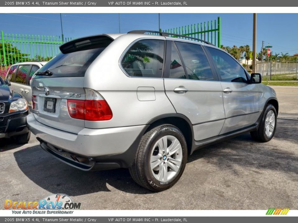 2005 BMW X5 4.4i Titanium Silver Metallic / Grey Photo #6