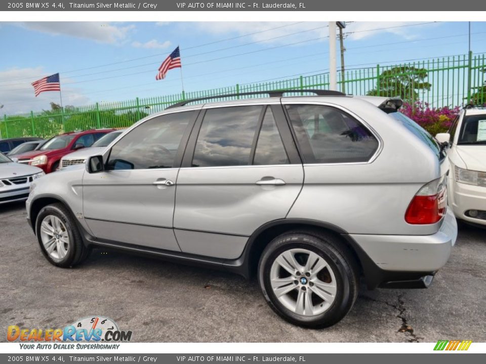 2005 BMW X5 4.4i Titanium Silver Metallic / Grey Photo #31