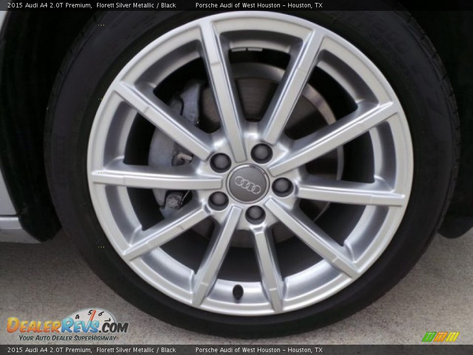 2015 Audi A4 2.0T Premium Florett Silver Metallic / Black Photo #9