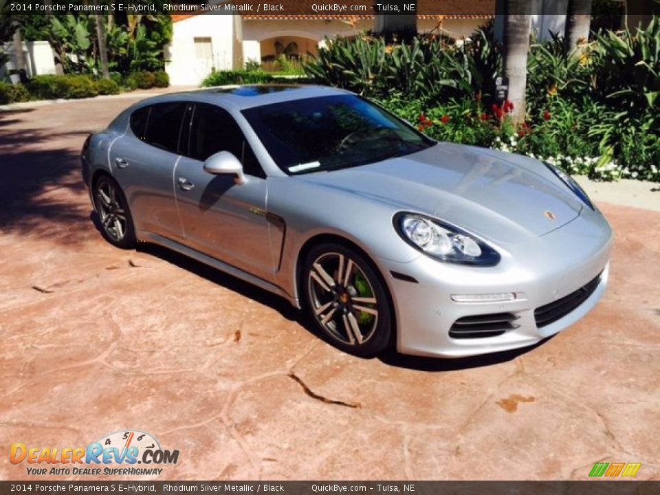 2014 Porsche Panamera S E-Hybrid Rhodium Silver Metallic / Black Photo #3