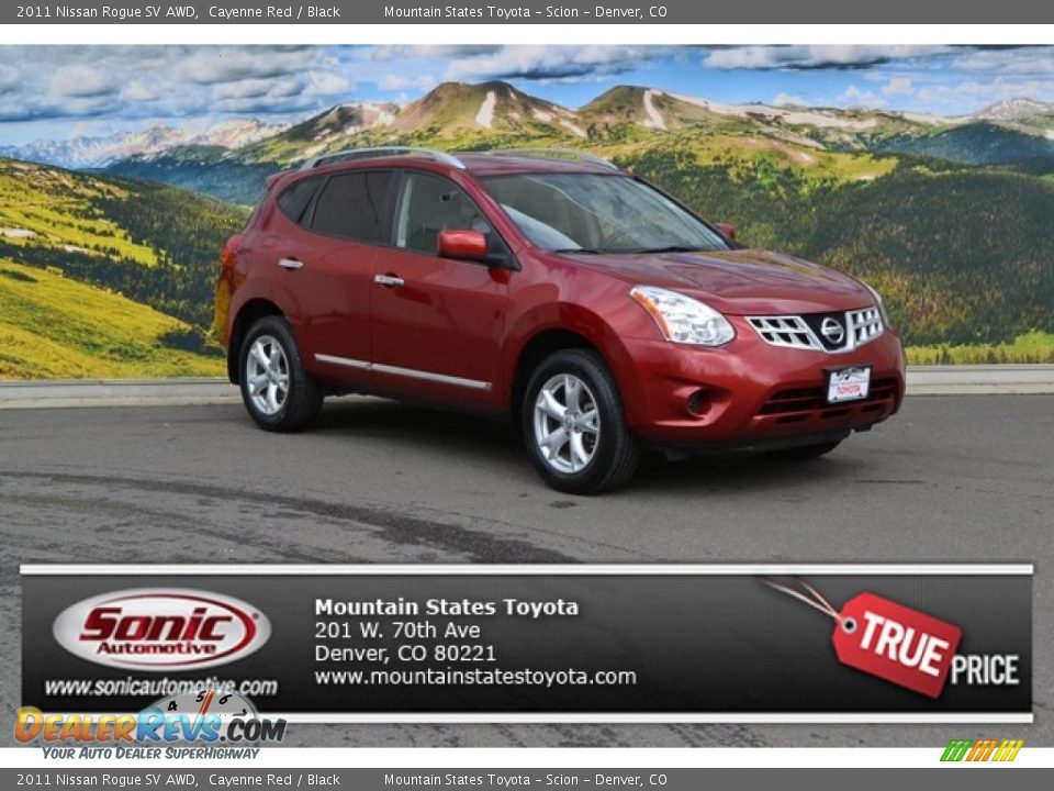 2011 Nissan Rogue SV AWD Cayenne Red / Black Photo #1
