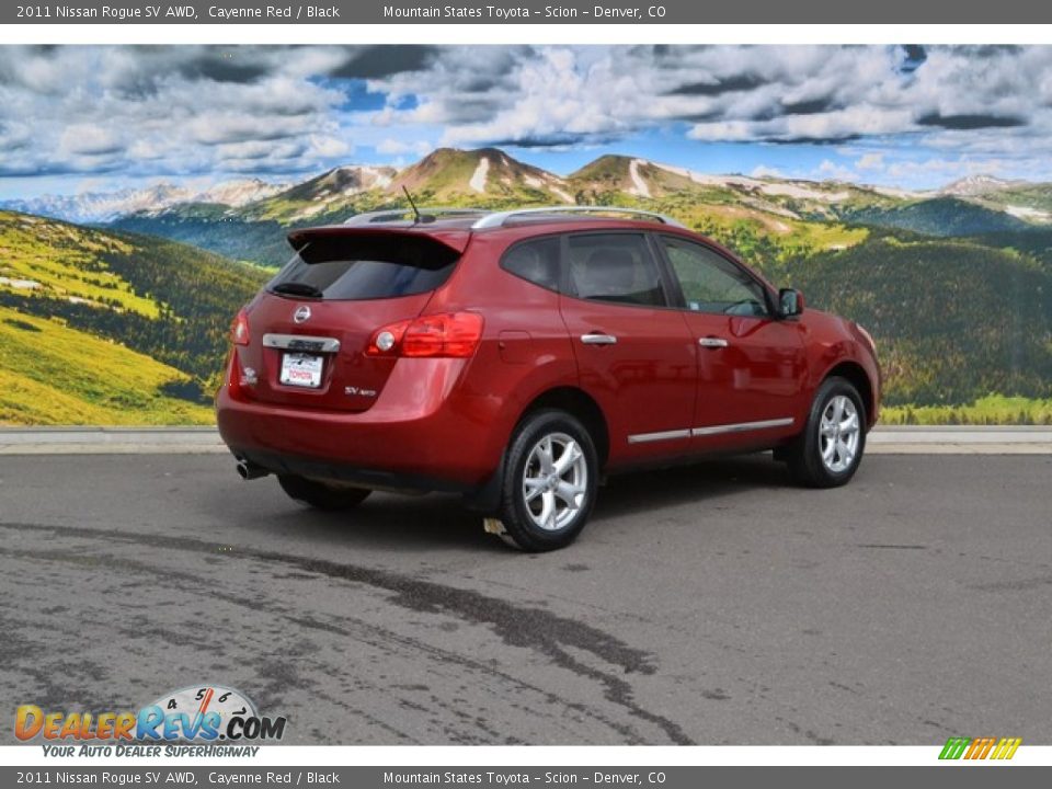 2011 Nissan Rogue SV AWD Cayenne Red / Black Photo #3