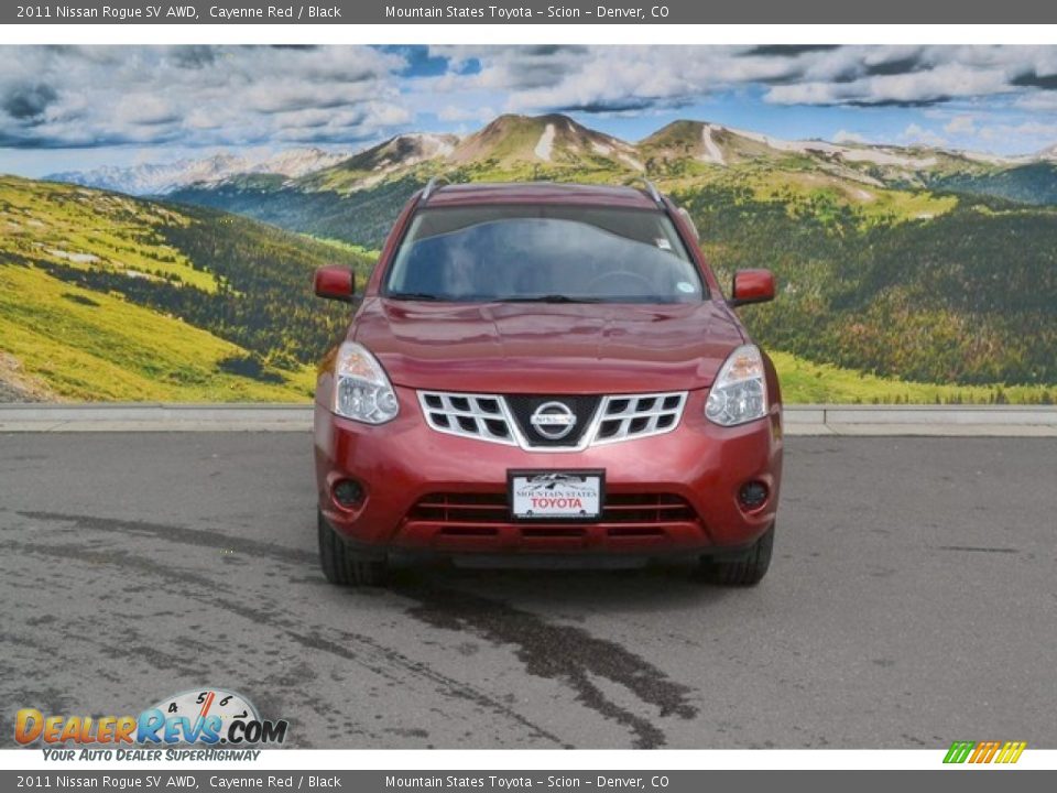 2011 Nissan Rogue SV AWD Cayenne Red / Black Photo #4