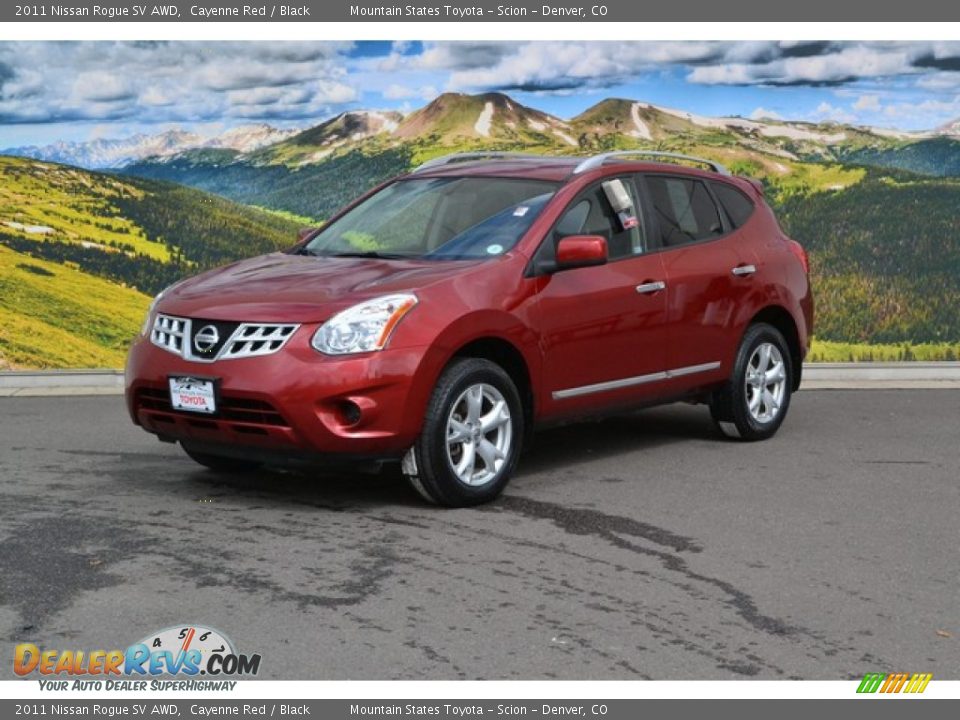 2011 Nissan Rogue SV AWD Cayenne Red / Black Photo #5