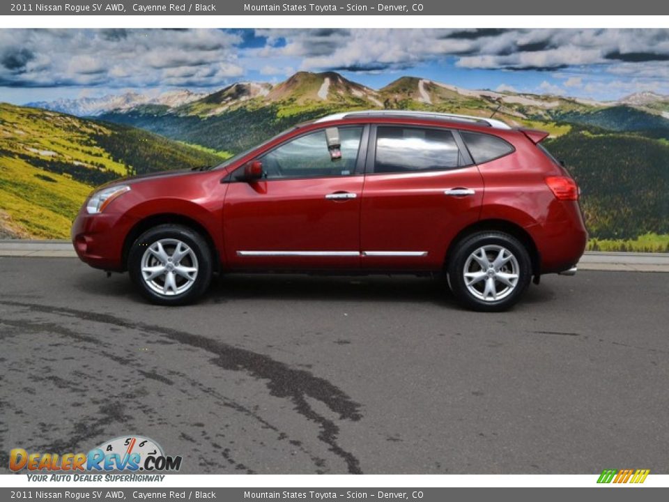 2011 Nissan Rogue SV AWD Cayenne Red / Black Photo #6