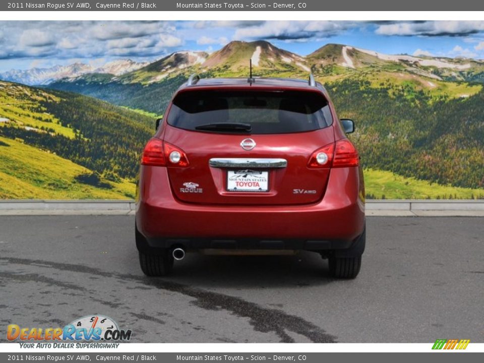 2011 Nissan Rogue SV AWD Cayenne Red / Black Photo #9