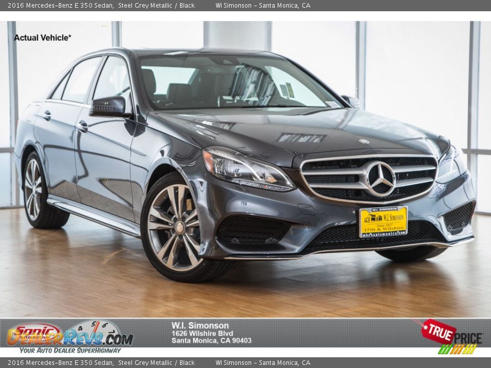 2016 Mercedes-Benz E 350 Sedan Steel Grey Metallic / Black Photo #1