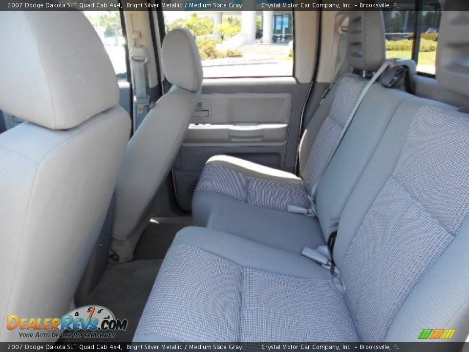2007 Dodge Dakota SLT Quad Cab 4x4 Bright Silver Metallic / Medium Slate Gray Photo #5