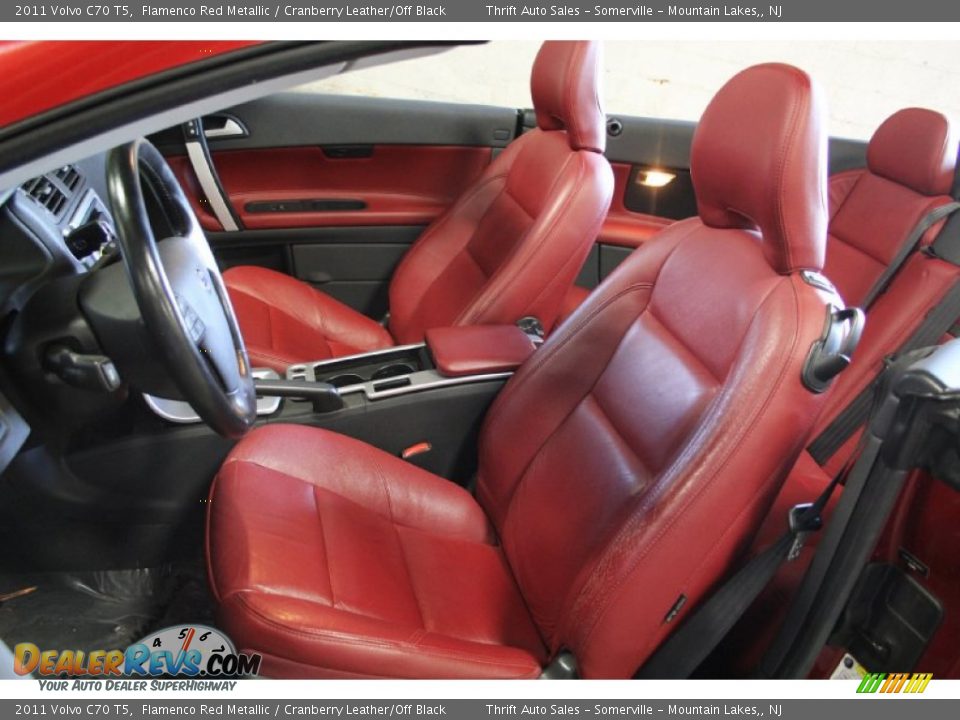 2011 Volvo C70 T5 Flamenco Red Metallic / Cranberry Leather/Off Black Photo #12