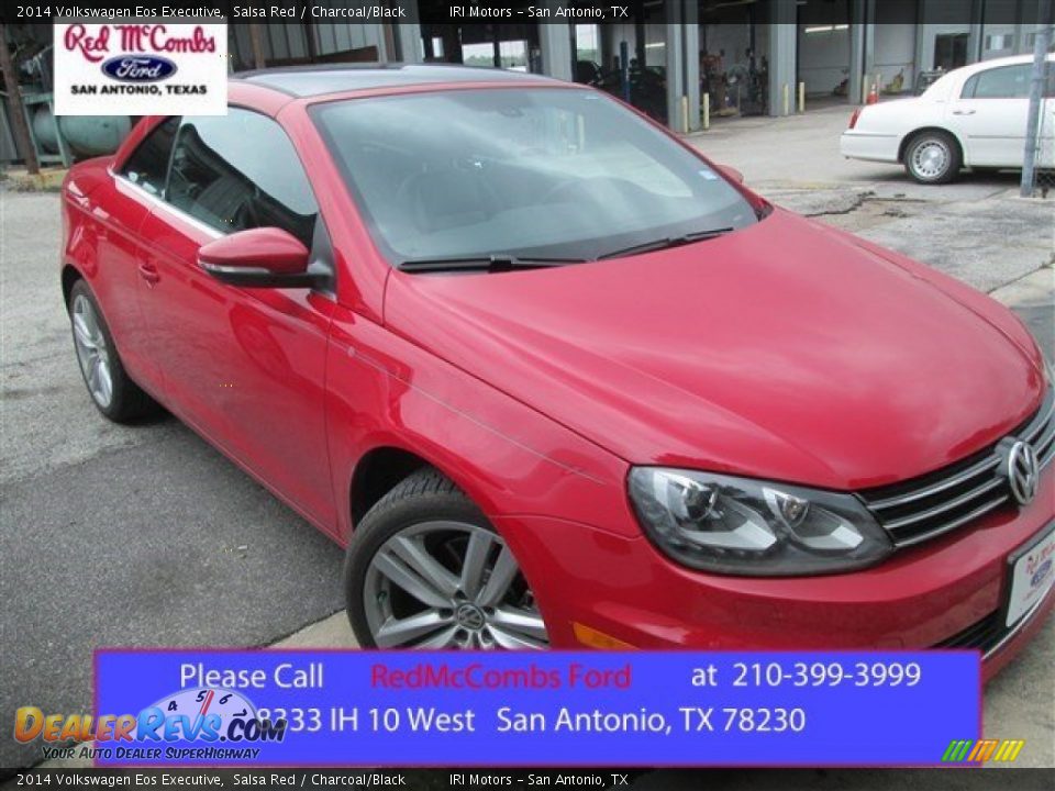 2014 Volkswagen Eos Executive Salsa Red / Charcoal/Black Photo #1