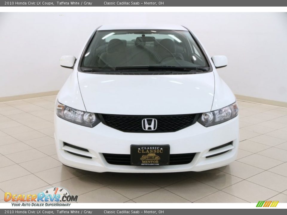 2010 Honda Civic LX Coupe Taffeta White / Gray Photo #2