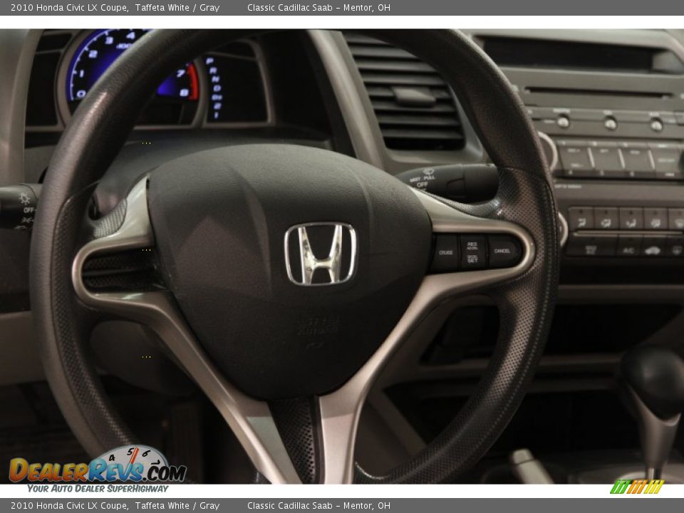 2010 Honda Civic LX Coupe Taffeta White / Gray Photo #6