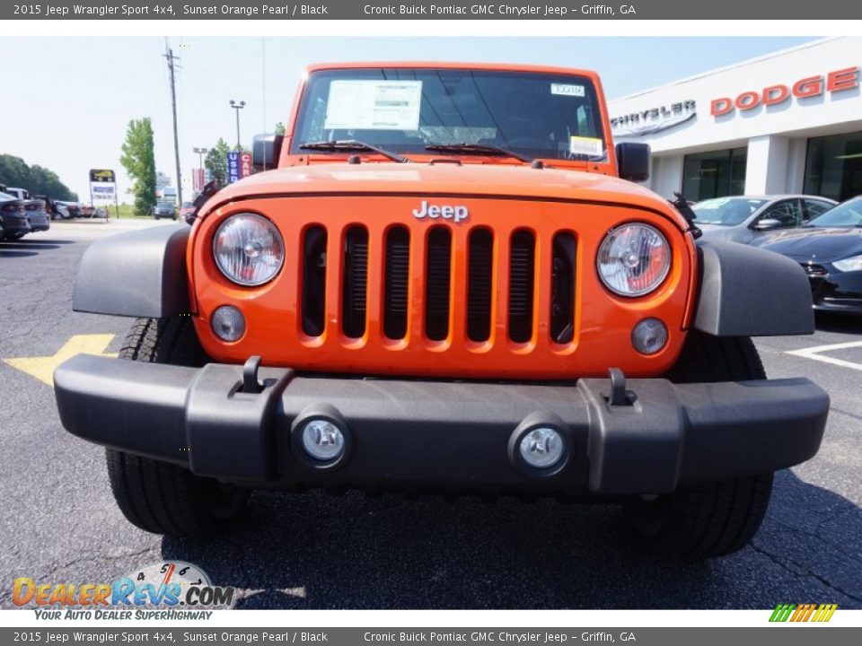 2015 Jeep Wrangler Sport 4x4 Sunset Orange Pearl / Black Photo #2