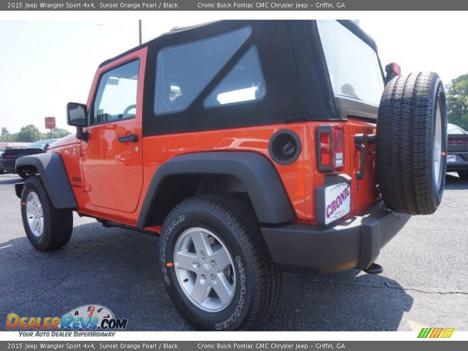 2015 Jeep Wrangler Sport 4x4 Sunset Orange Pearl / Black Photo #5