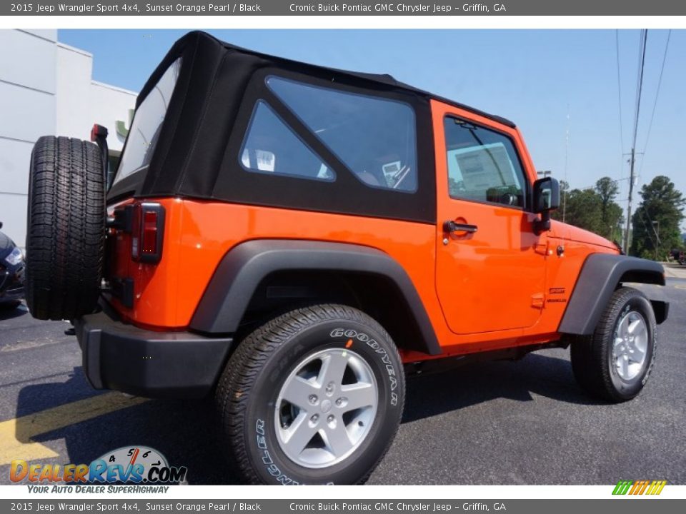 2015 Jeep Wrangler Sport 4x4 Sunset Orange Pearl / Black Photo #7