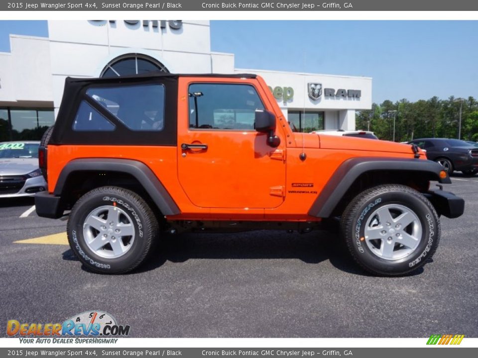 2015 Jeep Wrangler Sport 4x4 Sunset Orange Pearl / Black Photo #8