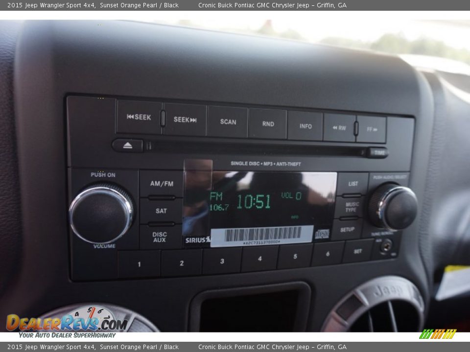 2015 Jeep Wrangler Sport 4x4 Sunset Orange Pearl / Black Photo #16