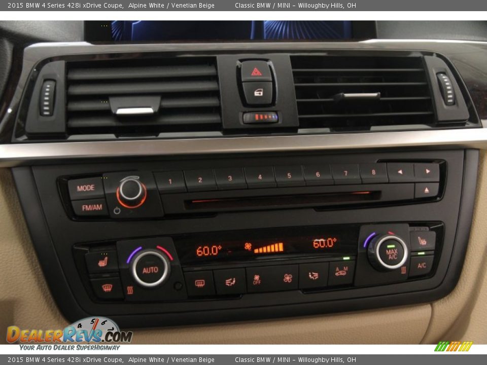 2015 BMW 4 Series 428i xDrive Coupe Alpine White / Venetian Beige Photo #15