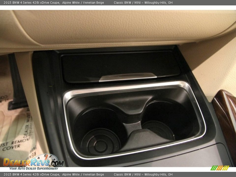 2015 BMW 4 Series 428i xDrive Coupe Alpine White / Venetian Beige Photo #16